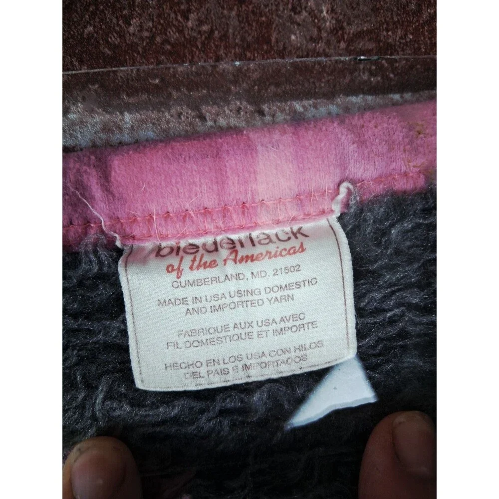 VTG Biederlack Blanket Disney Minnie Mouse Fleece Throw Reversible Pink 38x54